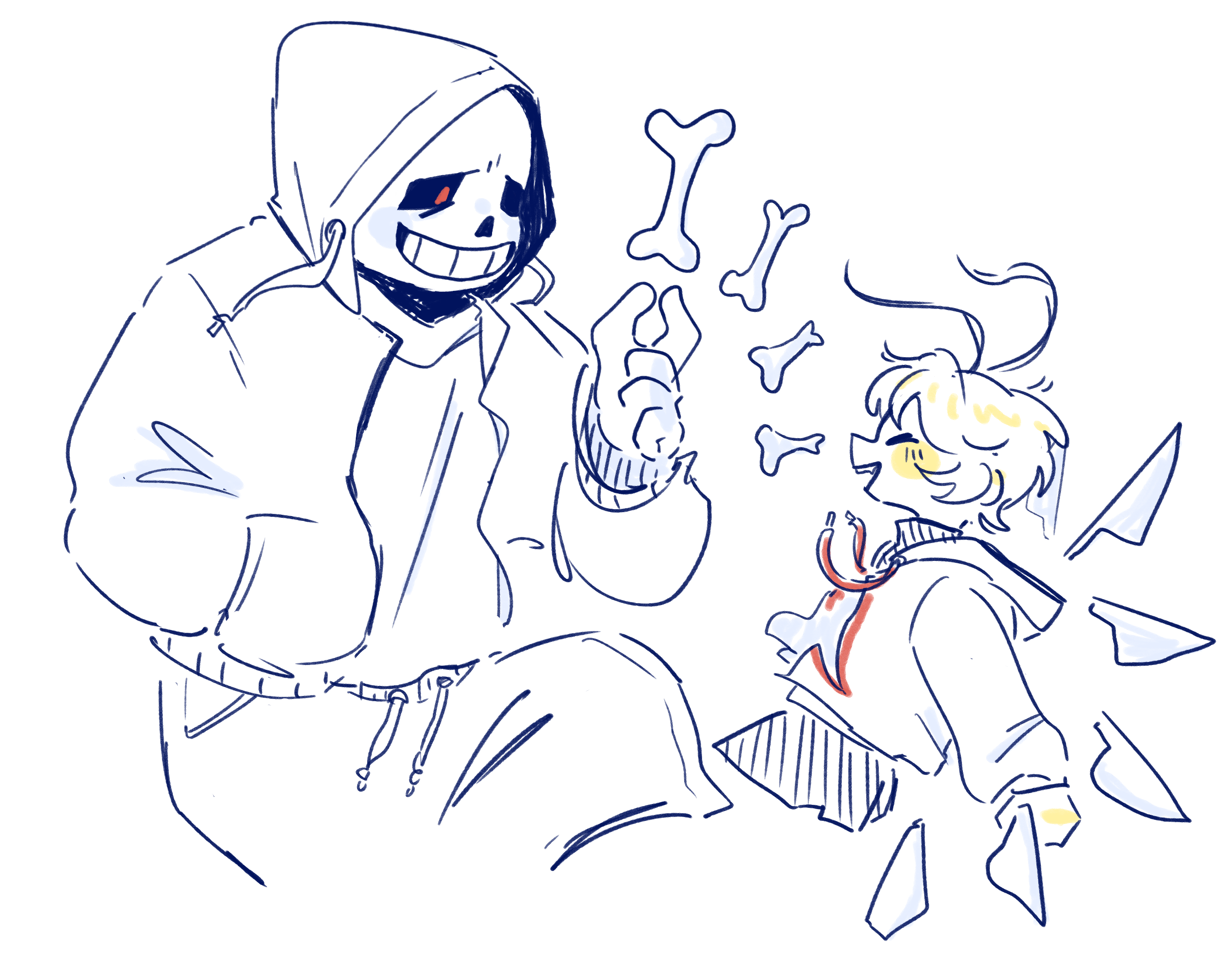 Sans and Gokiburi-chan in their Dusttale costumes